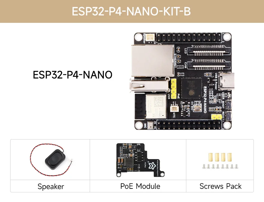 Waveshare ESP32-P4-NANO ESP32-P4 RISC-V MCU Bluetooth5/BLE Wi-Fi6 32MB PSRAM 16