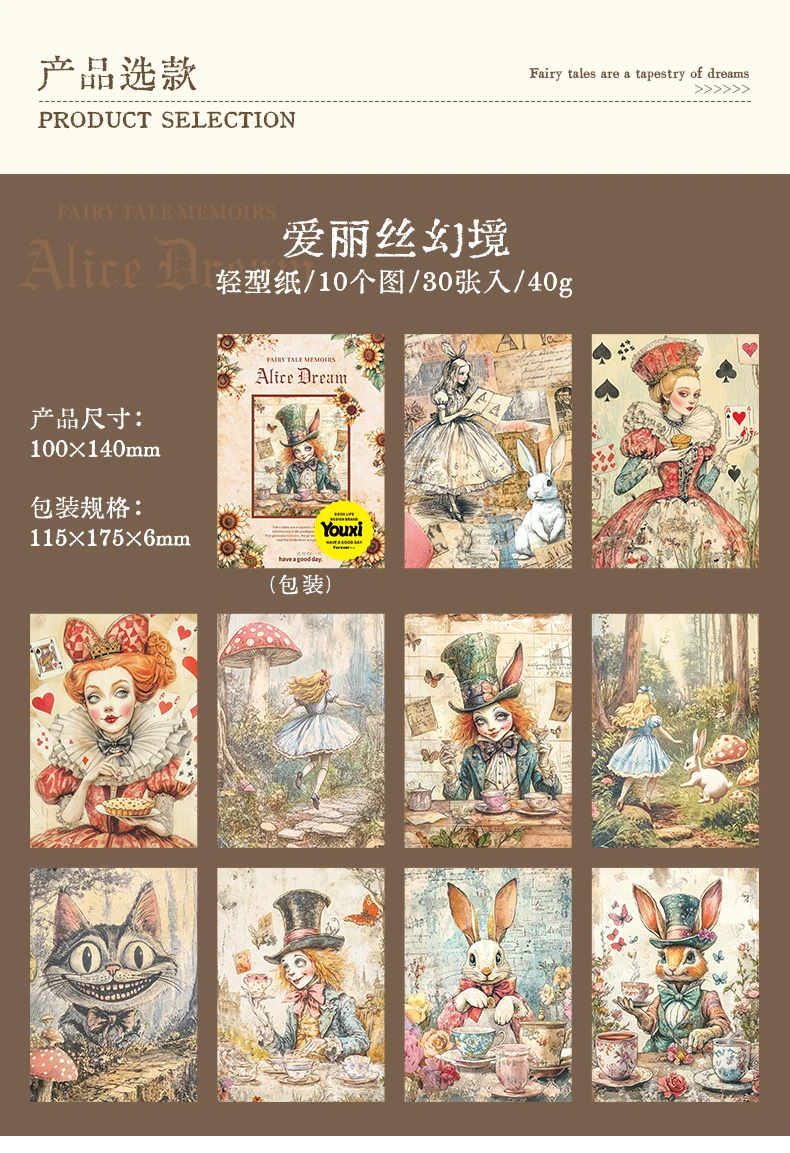 30 Blatt Vintage Scrapbook Vintage Materialien Papier Combo Kit DIY Junk Journal Collage Fotoalbum Retro Kunstdruckpapier – Detail 14