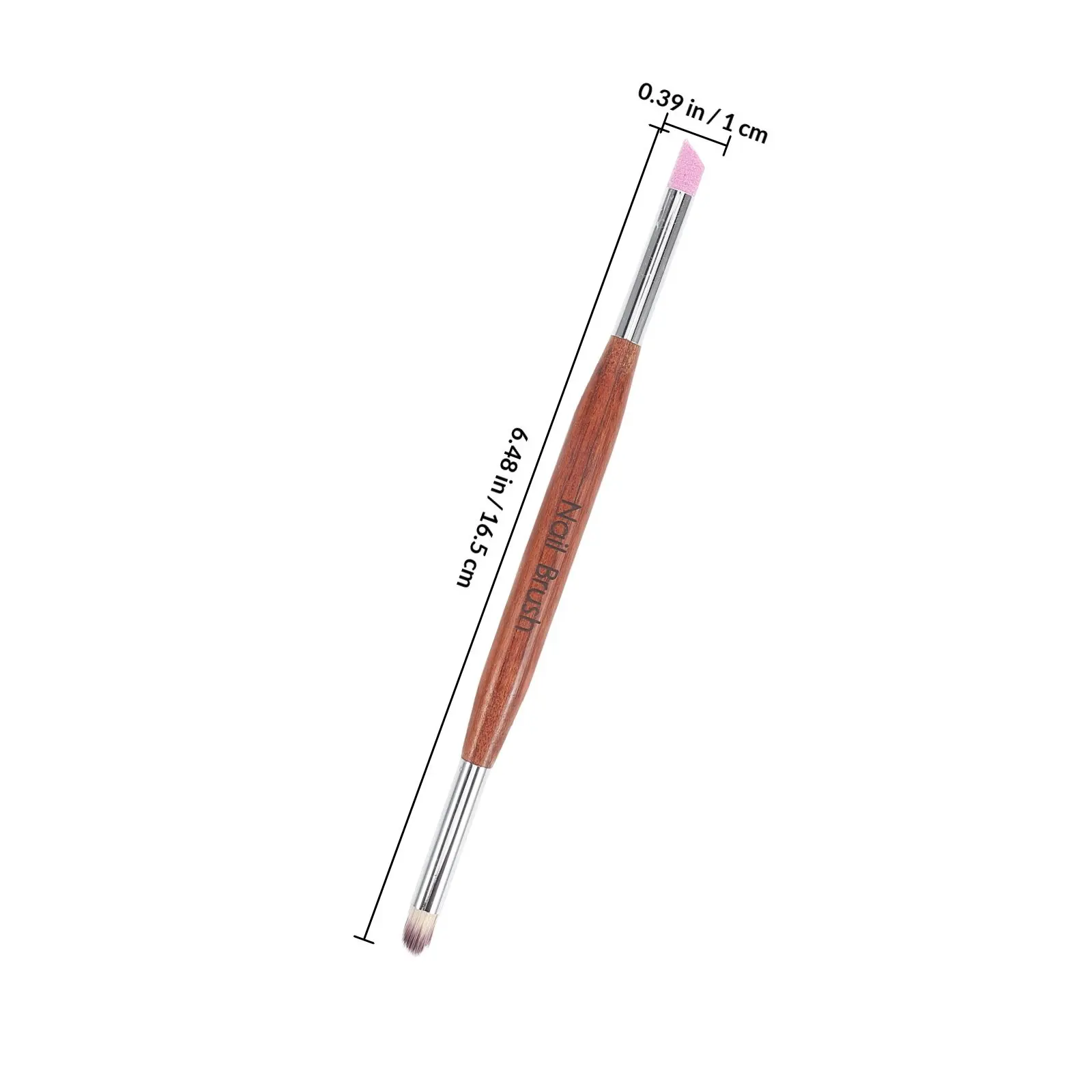 양면 네일 아트 펜 그라인딩 및 큐티클 제거용 나무 손잡이 네일 살롱 도구 매니큐어 광택 브러쉬 클리닝 펜