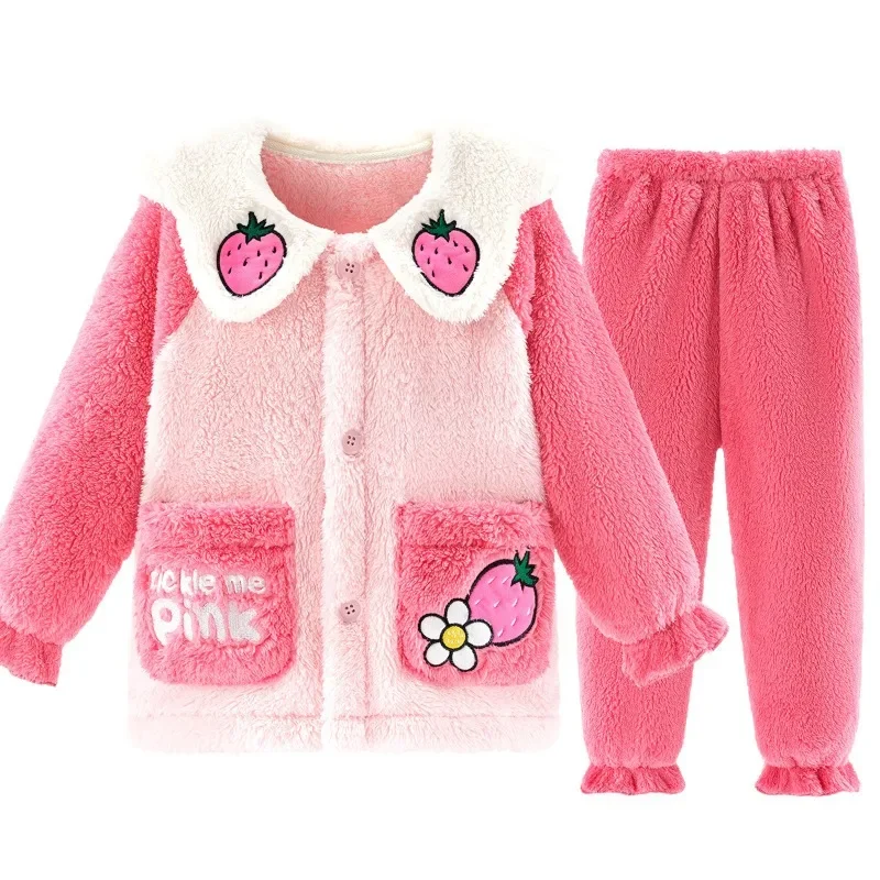 

Disney Lots-o'-Huggin' Bear Children's Pajamas Set Cute Cartoon Girly Heart Winter Warmth Cold Protection Girls Loungewear