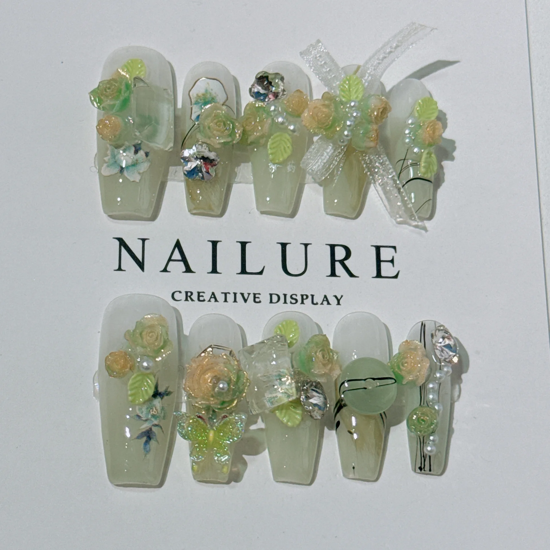 La Crema Alla Menta Piperita Candy Lotus Pond Moonlight Spring Nails Indossa Adesivi Per Unghie