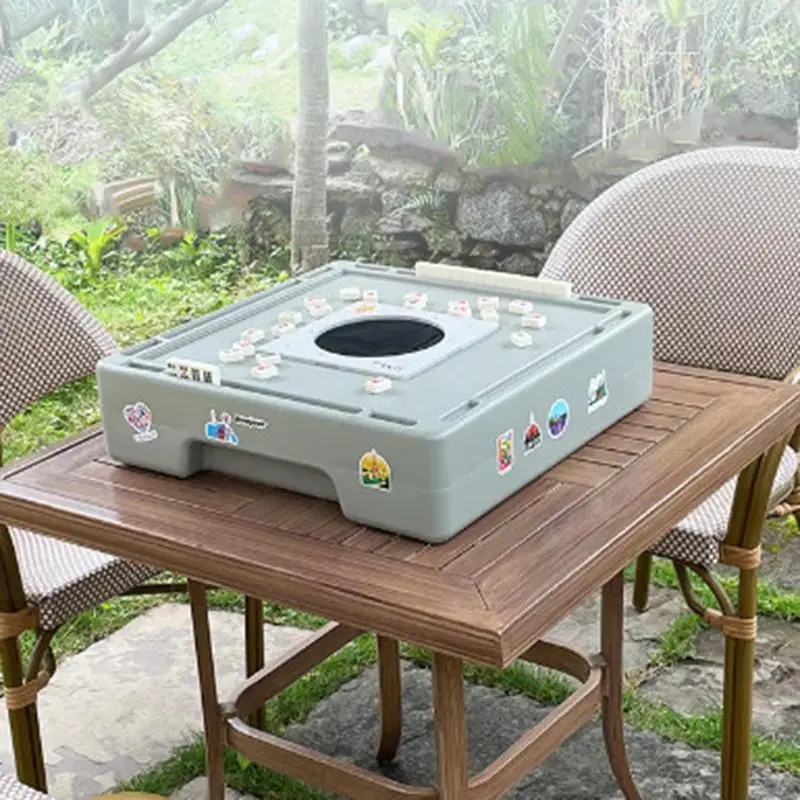 Chinese Mahjong Game Set Small Mahjong Game Table Portable Travel Leisure Table For Family Friends Boys Girls