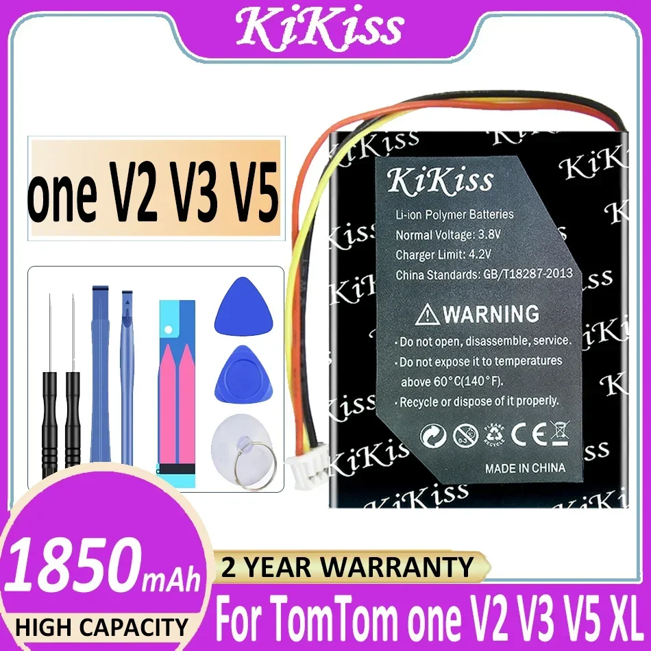 Batteria Kikiss 1850Mah Per Tomtom One V2 V3 V5 Xl Europa Dach Tml Rider Iq Route S4L Rider 2Nd 4 K00.100 Gps Bateria
