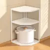 3/2 Tier Cookware Corner Rack Cabinet Organizer Bathroom Counter Storage Organizer for Kitchen Cupboard Enduring Bathroom 3