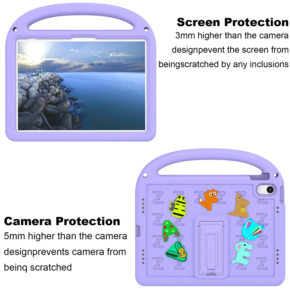 Whimsical EVA Tablet Case with Built-in Pen Slot - Durable and Fun Design