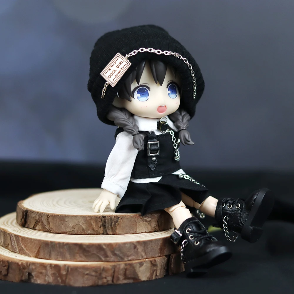 Ob11 Boy Girl Doll Clothes Black White Uniform Suit Dress