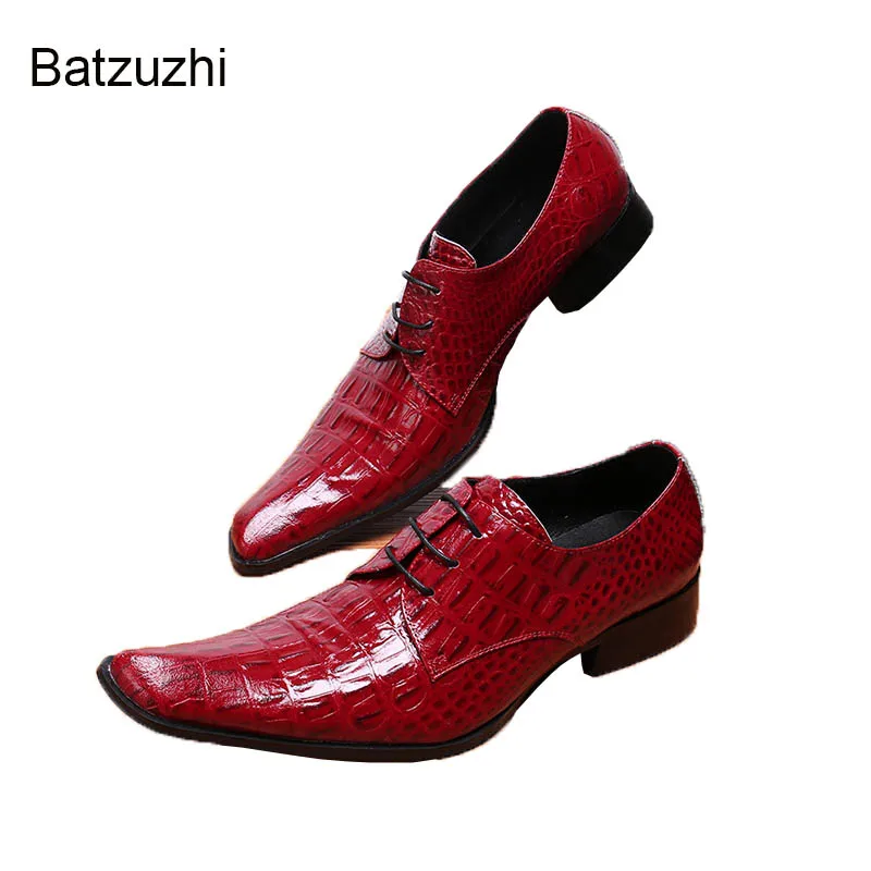 

Деловая кожаная Роскошная модная Новая мужская классическая обувь Batzuzhi, свадебные туфли для жениха, мужские роскошные Туфли-оксфорды в итальянском стиле, большая US12