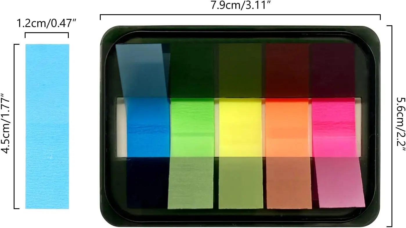 300PCS Sticky Index Tabs Transparent Sticky Page Markers Notes Book Markers Sticky Note Tabs Page Tabs Label Stickers Small Pop