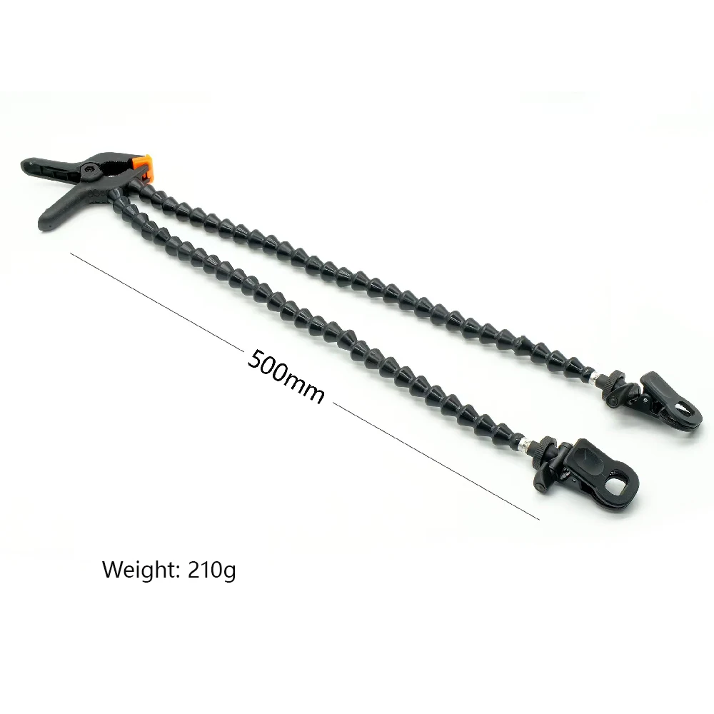 Double Magic arm Clamp Clip For Macroshot Insects Flower Macro Photography Tools 50cm Length Camera Clamp Articulating Magic Arm
