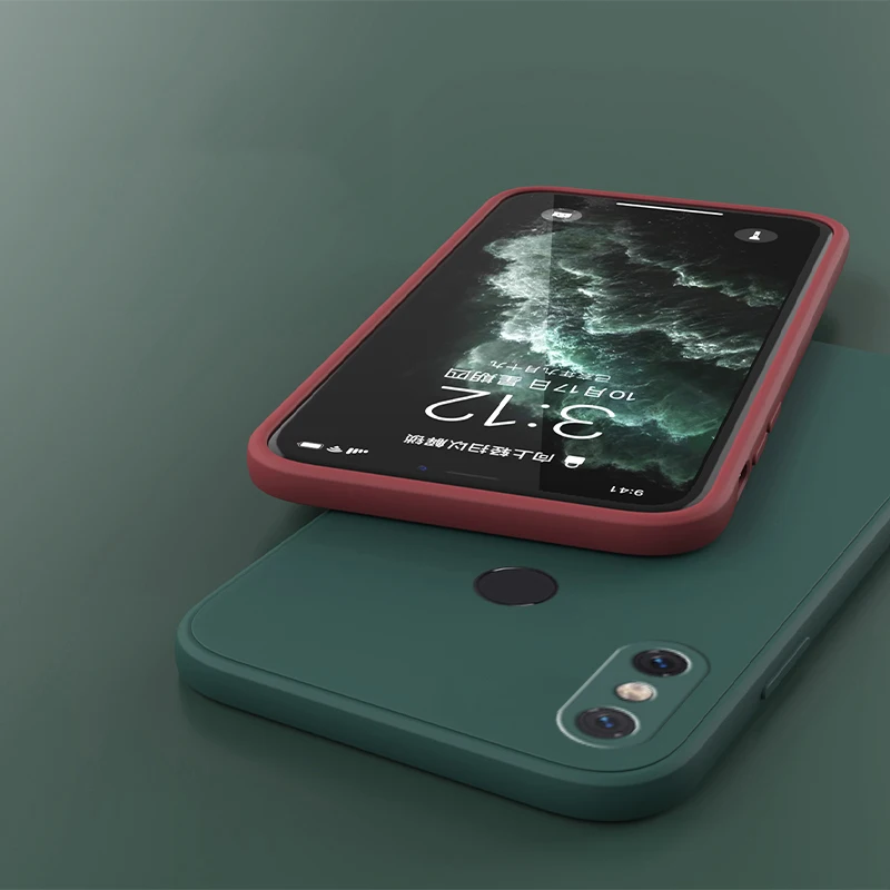 Enhanced Liquid Silicone Case with Camera Protection - Straight Edge Back Cover