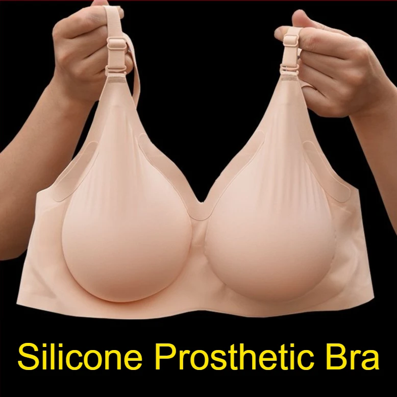 Soutien-gorge prothétique de sein femme fausse dame hommes plus grand petit coussin de poitrine soutien-gorge en Silicone sous-vêtements agrandissement Cosplay Push Up insérer Dres