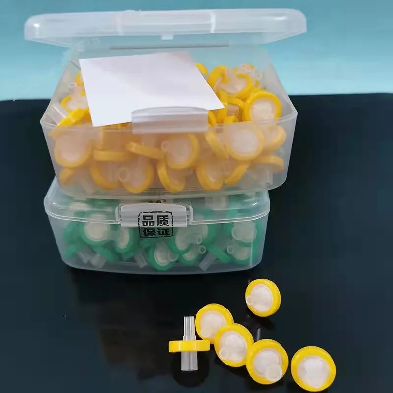 100pcs Lab Large Aperture MCE Microporous Membrane Needle Filter, 13/25mm 1 2 3 5 8um Micron Water-system Syring Filter Head