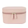 Customisable Name Ladies Saffiano Split Leather Travel Toiletry Case Bag Makeup Organizer Box Dopp Kit Cosmetic Bag Set 2