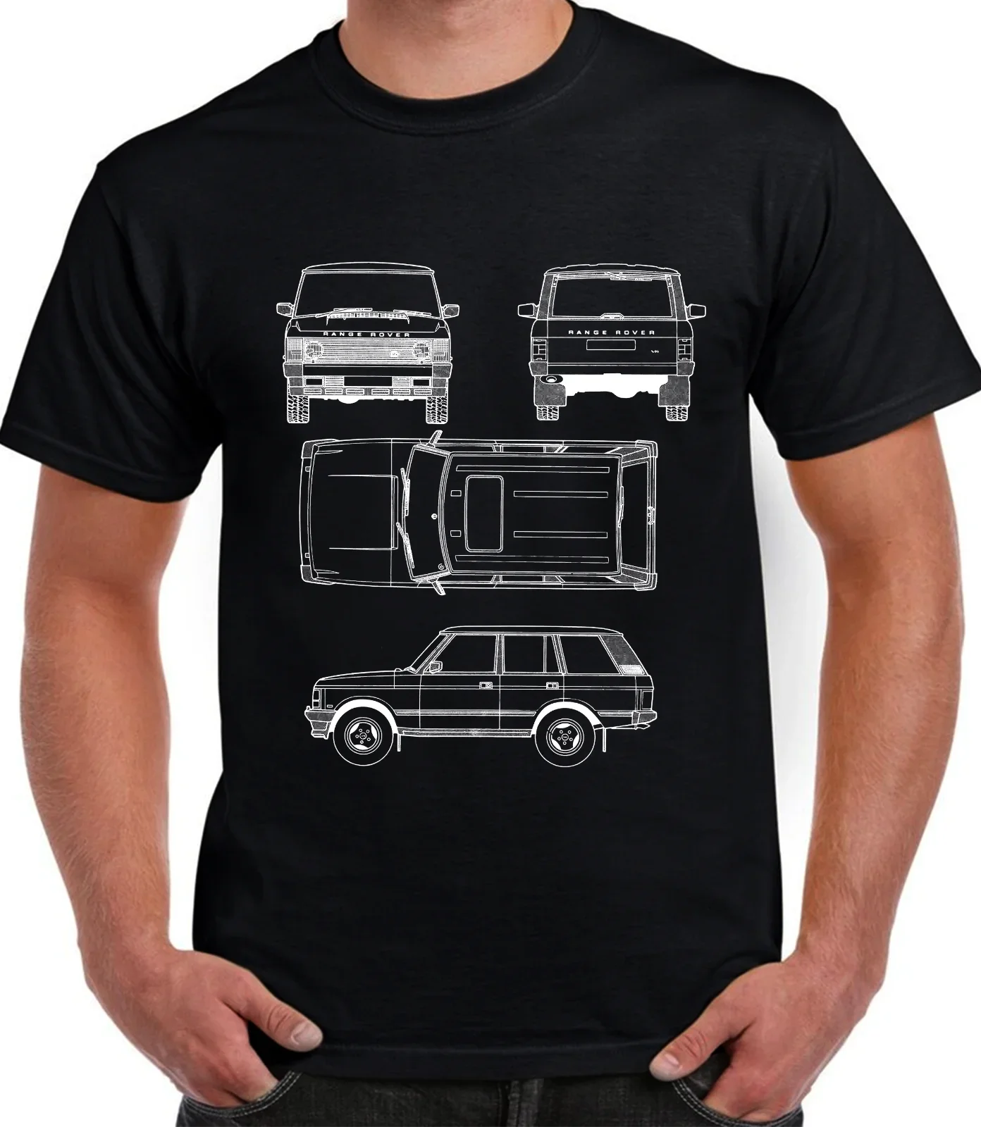 Autotee Range Rover Old Style Classic Fan Graphic Art Desgn Maglietta Di Alta Qualità