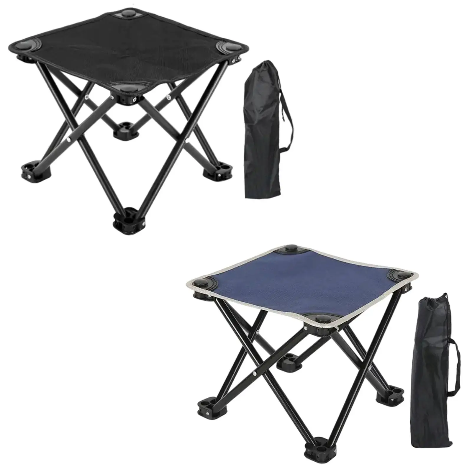 Camping Stool Recliner Foot Rest Sturdy Practical Compact Outdoor Folding Stool with Carry Bag for Park Traveling Backpacking