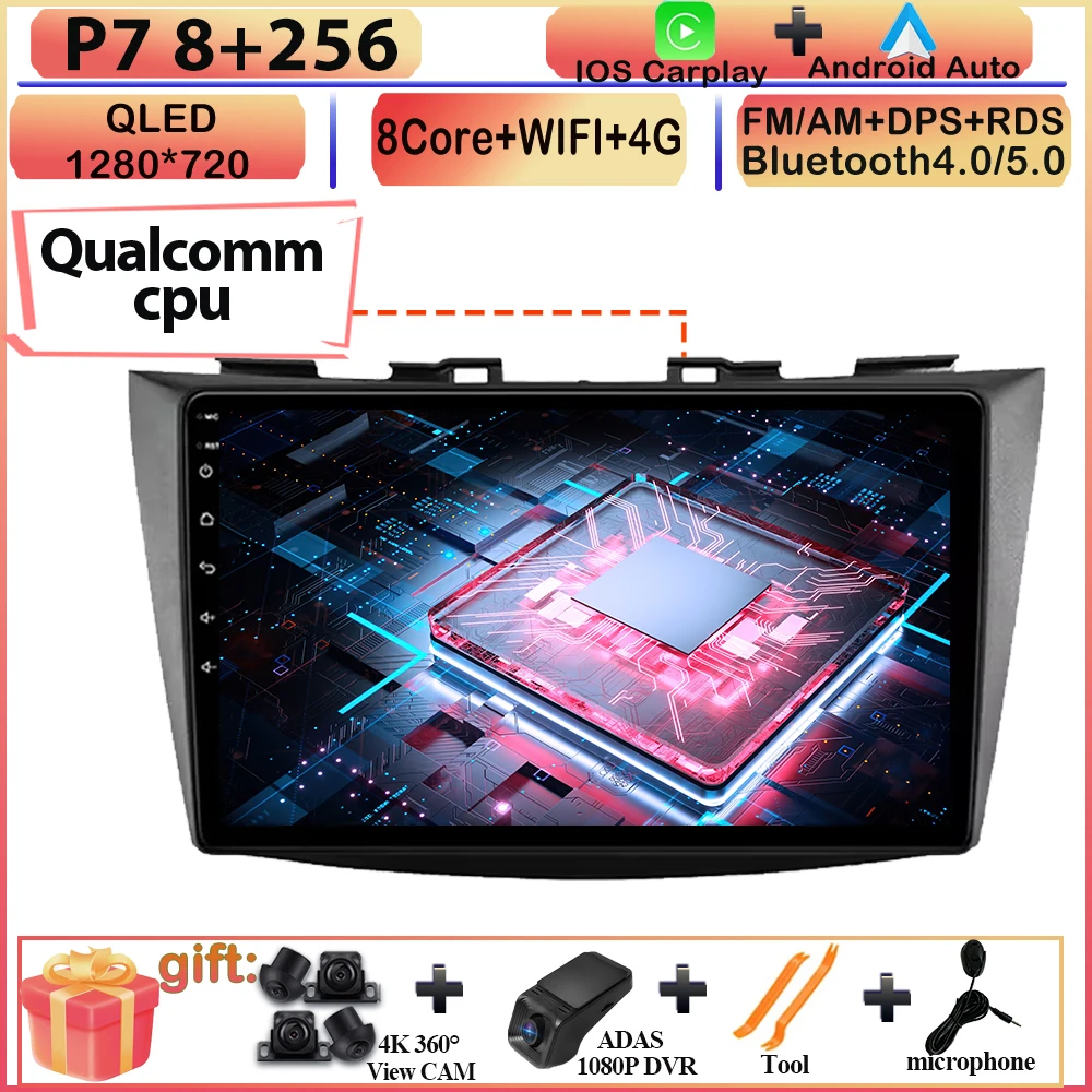 Autoradio GPS Suzuki Swift 2017 à 2021 - Carplay & Android ⇒ Acheter En Ligne