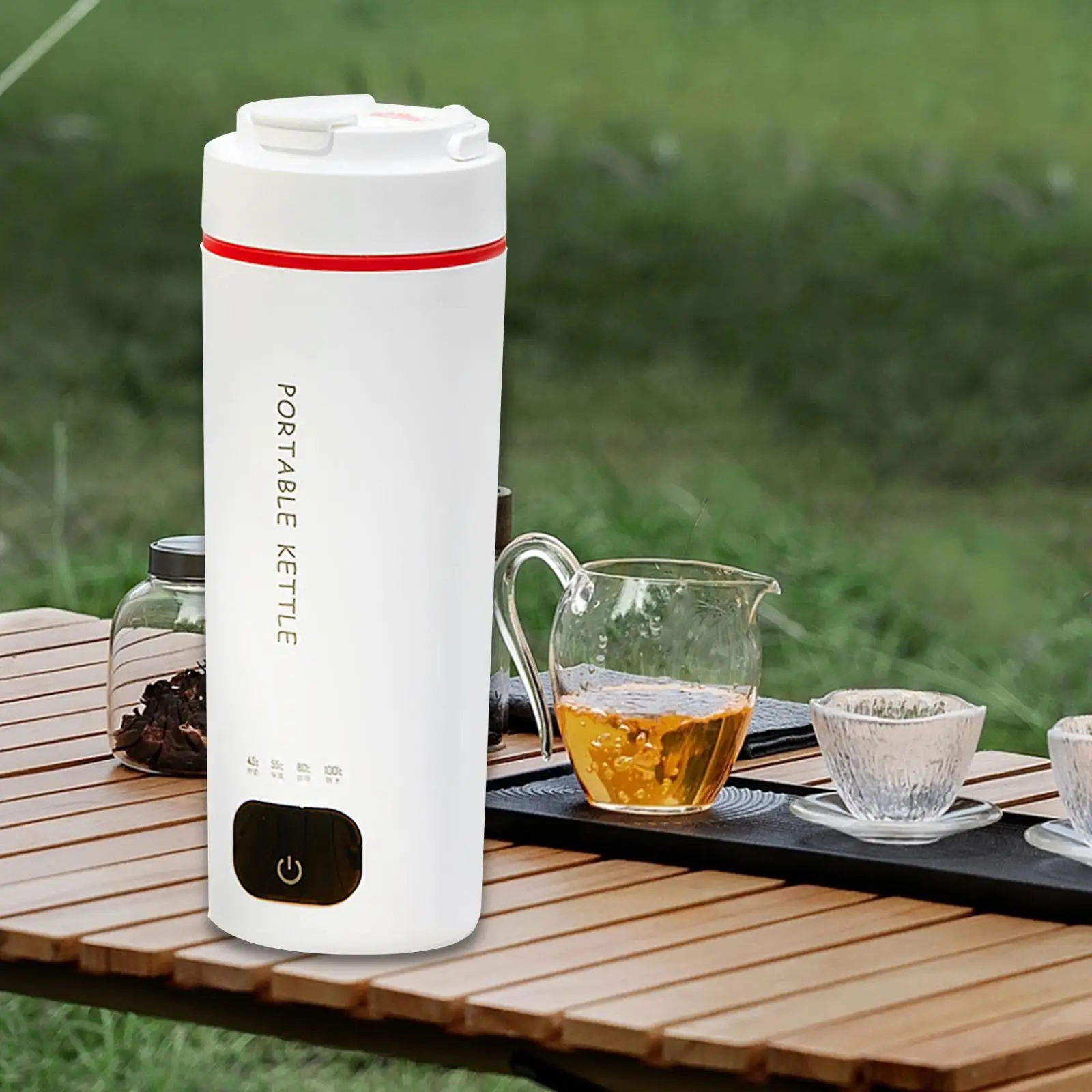 Portable Electric Kettle Insulated Electric Kettle Auto Shut Off Boil Dry Protection Milk Hot Water Boiler for Travel Car Office 3