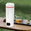 Portable Electric Kettle Insulated Electric Kettle Auto Shut Off Boil Dry Protection Milk Hot Water Boiler for Travel Car Office 3