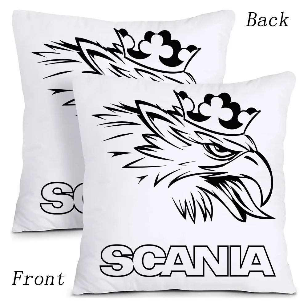 Pillow Covers Cartoon Sofa Decorative Home Double-sided Printing Short Plush Cute Cushion Cover S-S-Scanias 4