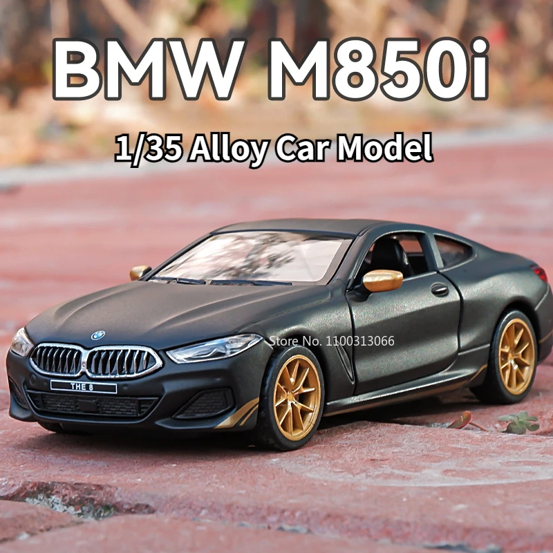 

Модель 1/35 года, модель автомобиля из сплава BMW M850i, модели автомобилей с литыми отверстиями, игрушка с функцией оттяжки, спортивный автомобиль для мальчиков, коллекционные подарки