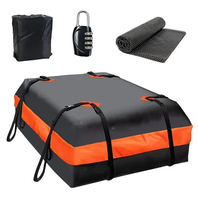 

600D Waterproof Cargo Bag Car Roof Cargo Carrier Universal Luggage Bag Storage Bag For Travel Camping Rooftop Cargo Bag All Cars