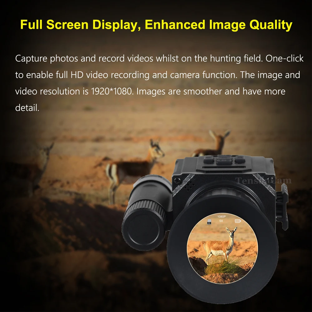 Digital Night Vision Scope Infrared Optics Monocular Riflescope 5X Zoom HD 1080P Video Hunting Camera NK008