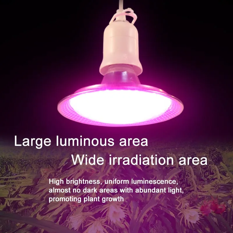 18W LED Grow Light E27 Lamp Head Full Band Full Spectrum Plant Supplementary Flower