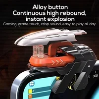 AK06 Six Fingers Mobile Phone Gaming Trigger Joystick Gamepad Aim Shooting L1 R1 Key Button for IOS Android PUBG Game Controller 4