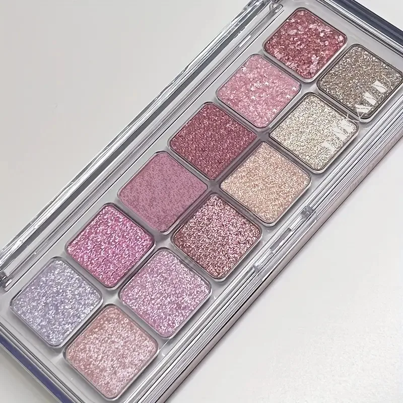 Sparkle Eyeshadow Palette: 12 Shimmering and Glittering Shades for Performances and Highlighting