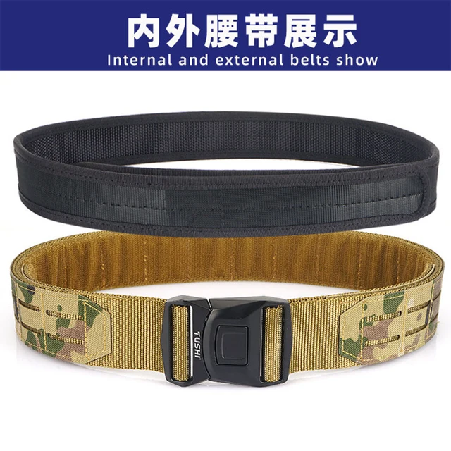 Tactical Quick Release Metal Buckle Belt para Homens, Molle, Airsoft,  Cintos Masculinos, Camo, Paintball, Militar, 2 em 1, Novo, 3415 - AliExpress