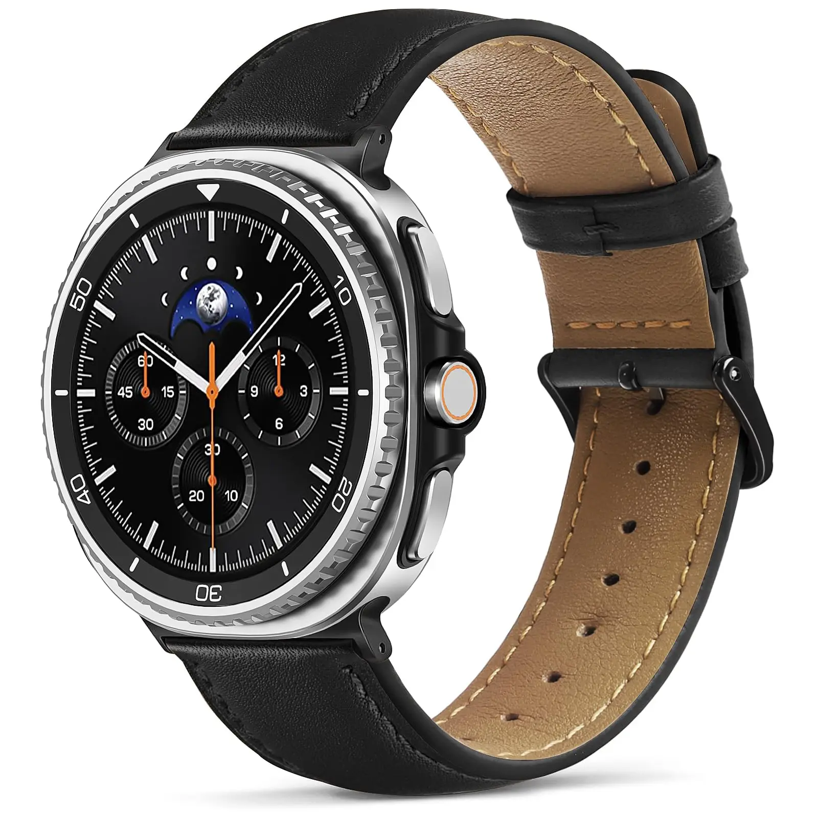 Premium Genuine Leather Strap - Quick Release Smartwatch Bracelet Accessory