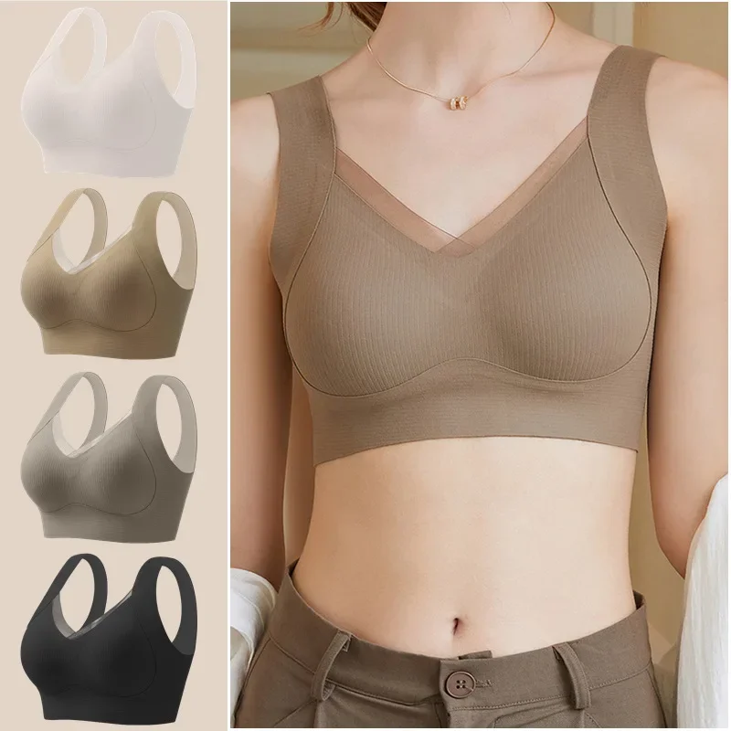 

Anti-gravity Undergarments Women's Hair Warmer Lift No Underwire Soft Support Side Breast Small Push-up Bra Cover No Trace