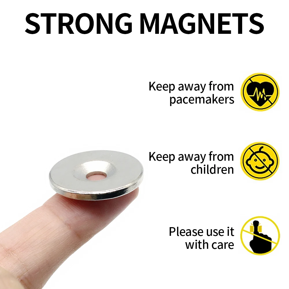 Neodymium Magnets 5/10 Pcs 25x3-5 25mm X 3mm Hole 5mm NdFeB N35 Round