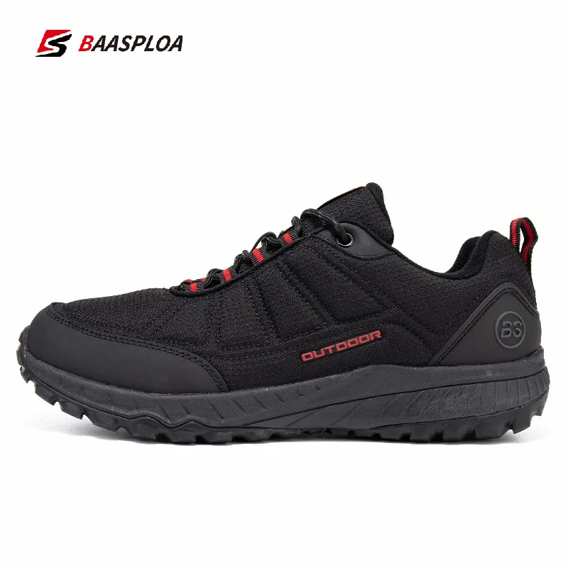 Hiking Shoes Baasploa Men's Hiking Shoes Non-slip Wear-resistant Outdoor Travel Shoes Fashion Waterproof Warm Sneakers Climbing