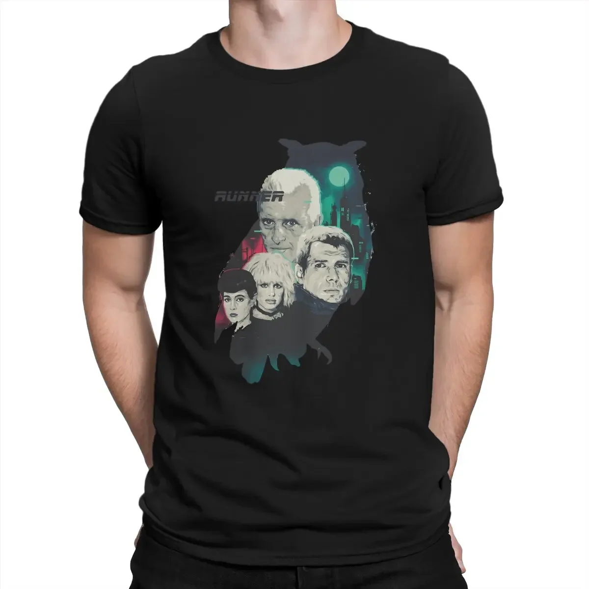 

Retro Men's T Shirts Blade Runner K Film Novelty Tees Short Sleeve Round Neck T-Shirt 100% Cotton Printing Clothes