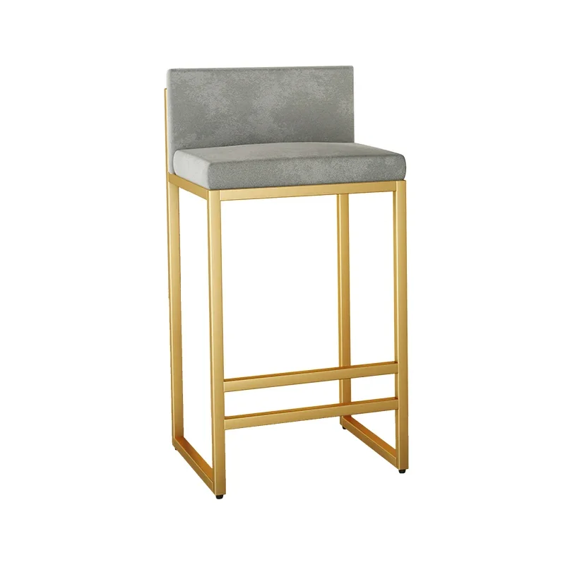 

Nordic Bar Chair Light Luxury Home Golden Bar Stool Modern Minimalist High Chair Bar Chair Back Bar Stool Iron Kitchen Chairs