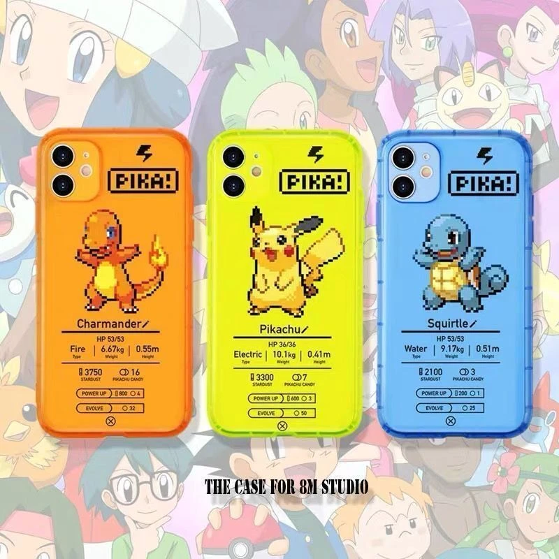 13 pro max case Bandai Pokemon Pikachu Fire Dragon Phone Cases For iPhone 13 12 11 Pro Max Mini XR XS MAX 8 X 7 SE 2020 Back Cover iphone 13 pro max case