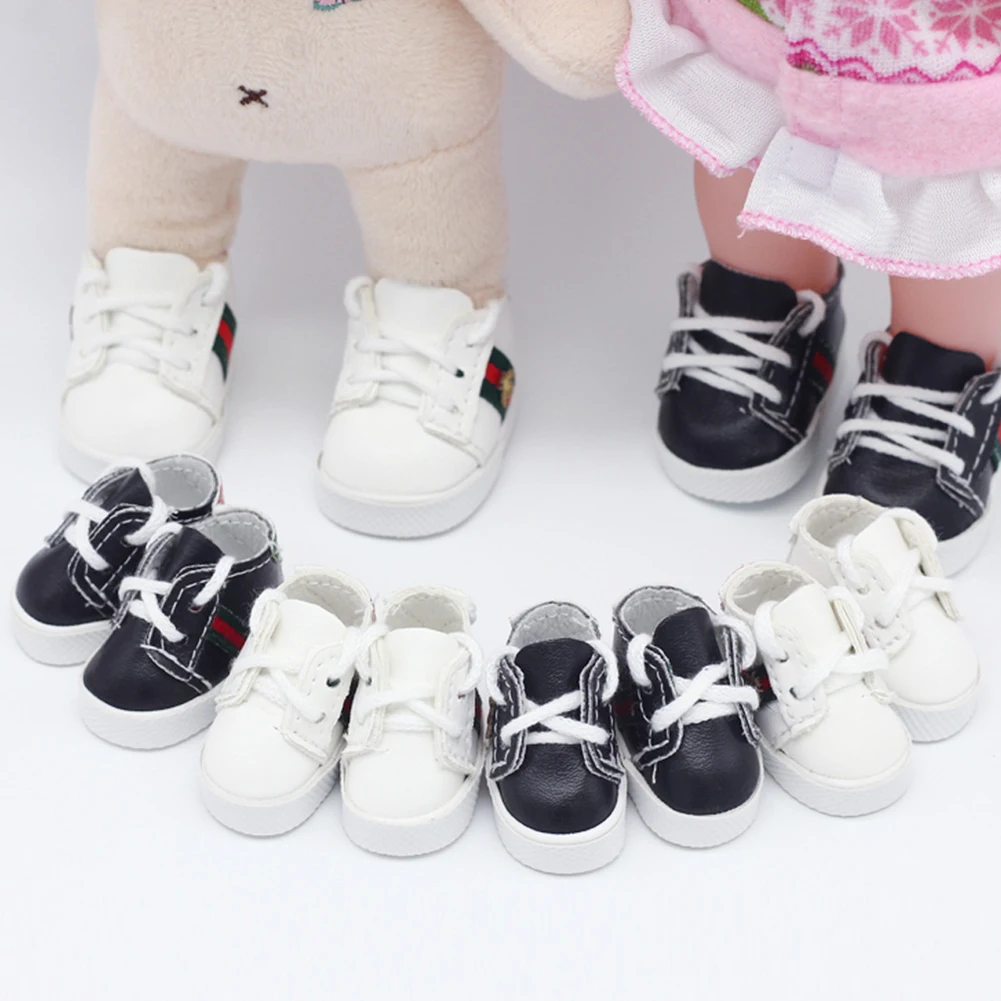 17cm Mini Plush Doll'S Clothes Outfit Accessories For Korea Kpop Exo Labubu Idol Princess shoes casual sneakers Clothing Gift 3