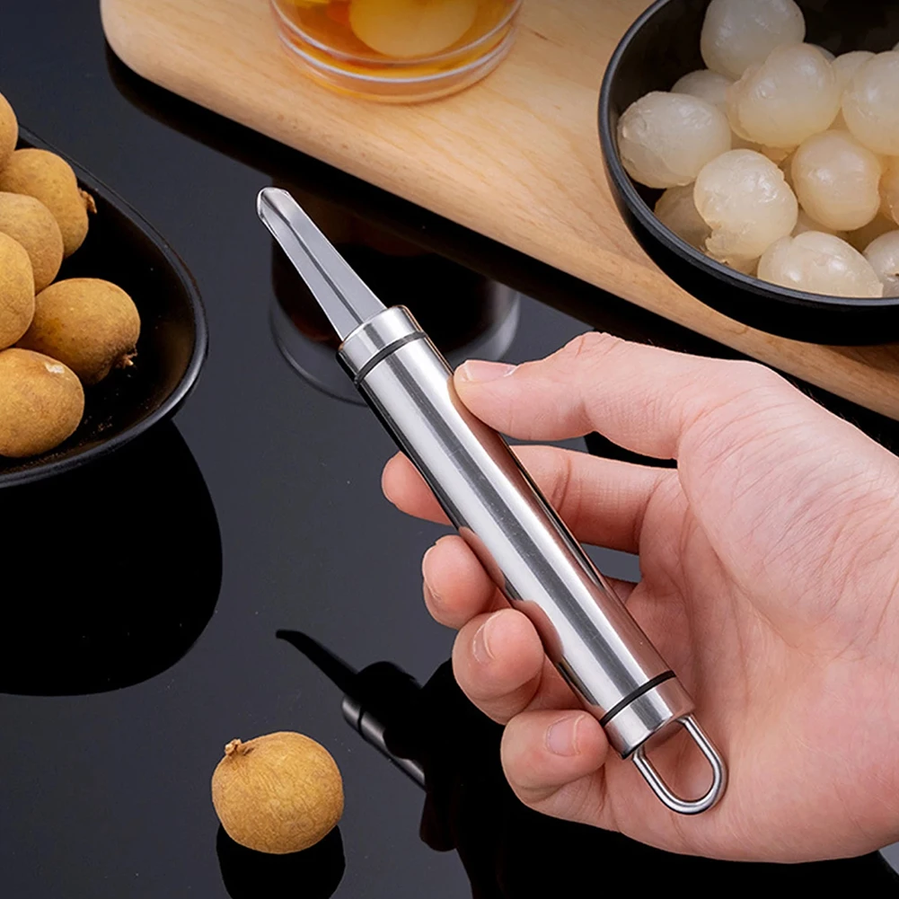 Fruit Corer Stainless Steel Multipurpose Manual Longan Corer for Kitchen Reusable Comfortable For Home Durable