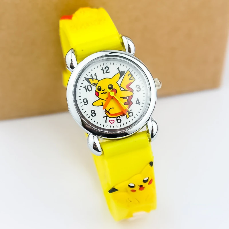 Pokemon Children's Watch Anime Character Pikachu Kids Silicone Watch Bracelet Cartoon Quartz Electronic Watch Birthday Toys Gift pokemon cute pikachu silicone bracelet wristbands anime doll characters children pat circle educational toys birthday gifts