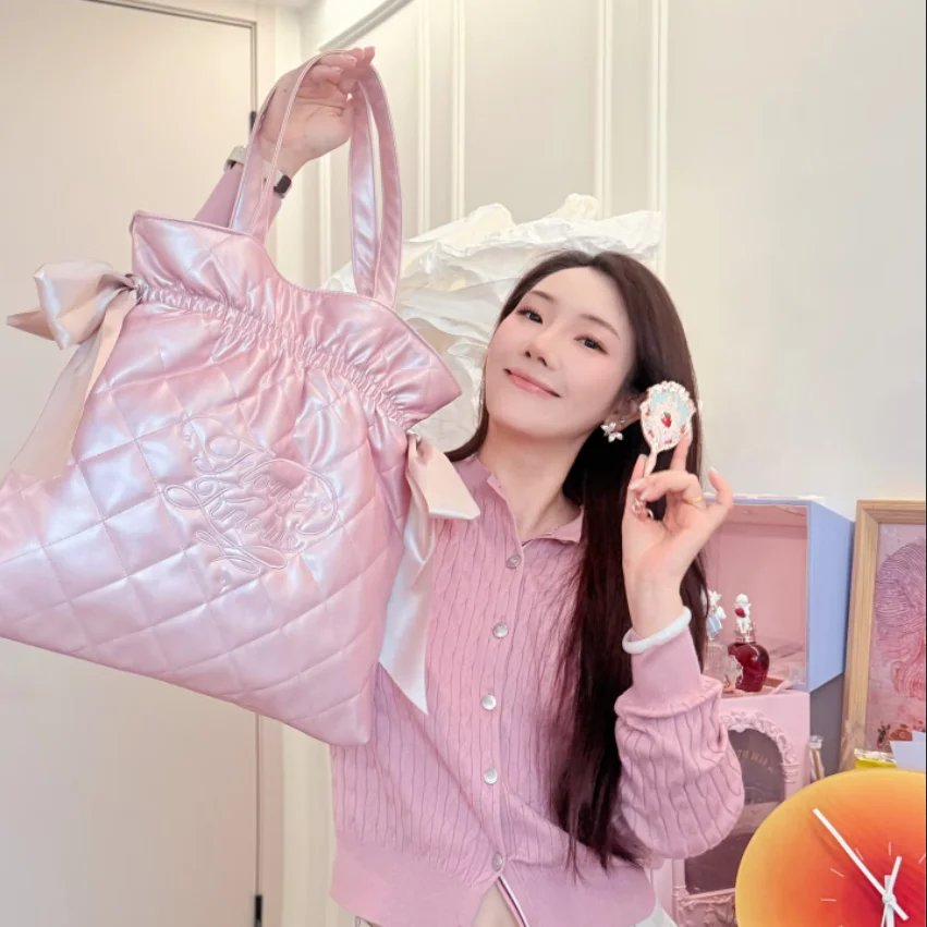 플라워노즈 여행용 토트백 핑크 크로스백 여성용 명품 가방 여행, 업무, 쇼핑, 대용량 여성용 숄더백