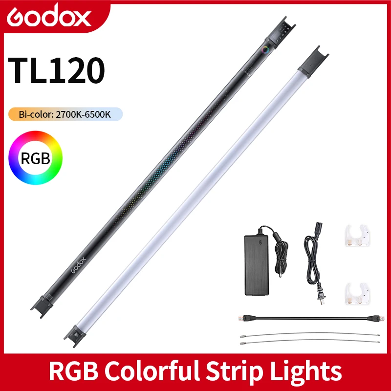 

Godox TL120 TL120-K4 Pavo Tube Light RGB Color Photography Light Handheld Light Stick with APP Remote Control for Photos Video