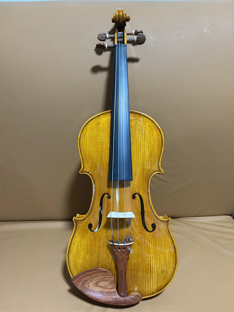 Highly Flamed Solid European Wood 4/4 Violin Cкрипка كمان 바이올린 Hand Made Musical Instrument Keman Free violin case&Bow 0523-1