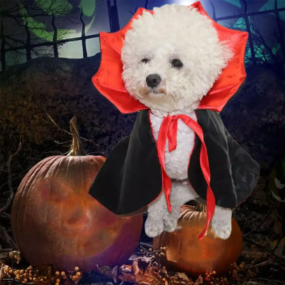 1pcs Pet Clothes Halloween Cat And Dog Cloak Hat Holiday Transformation And Up Dog Dress Earl Windcoat Dress Christmas Cat O8R5