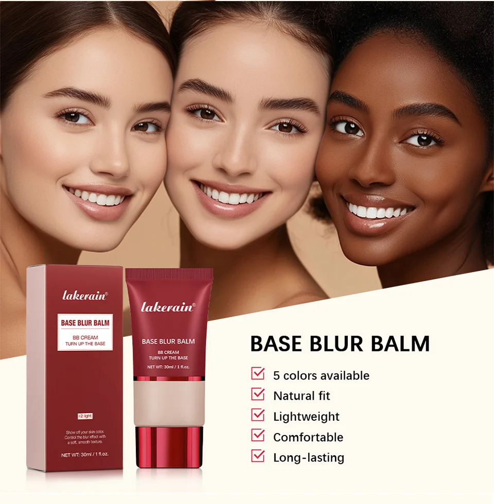 Description Picture 3 of itemLakerain Base Blur Balm Long-lasting Natural Fit Lotion Even Skin Tone Present Smooth Texture Face Makeup Base Cosmetics