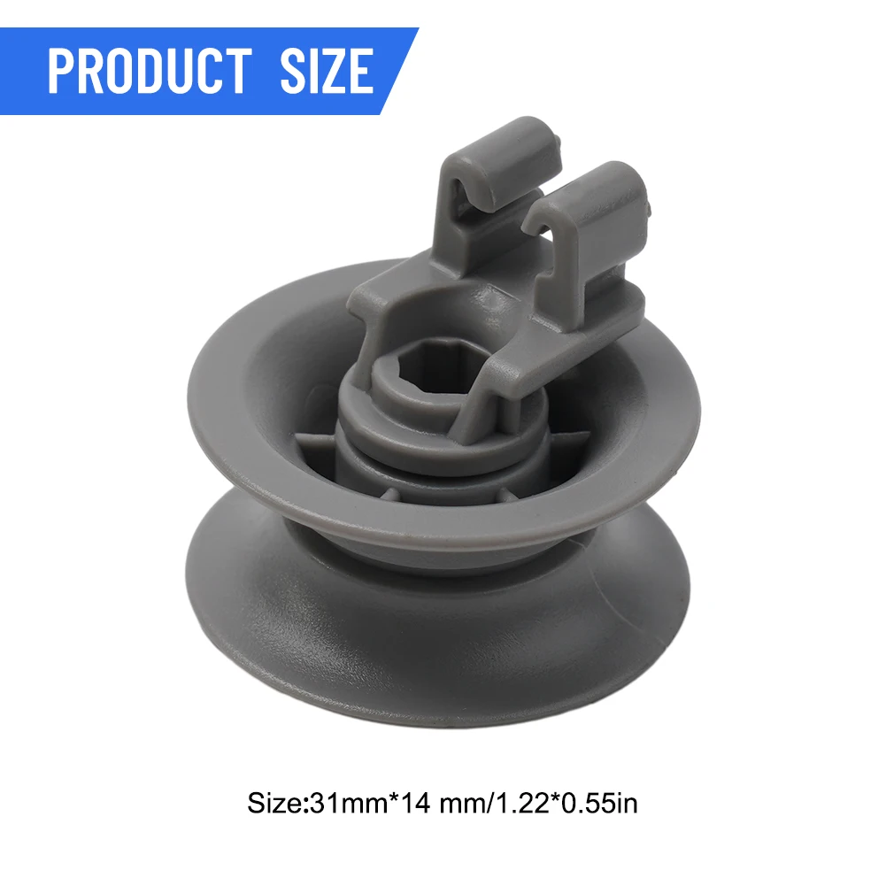 

Top Basket Upper Basket Wheels For Dishwasher 611666 ABS Durable Grey Lightweight Universal For Balay For Beko