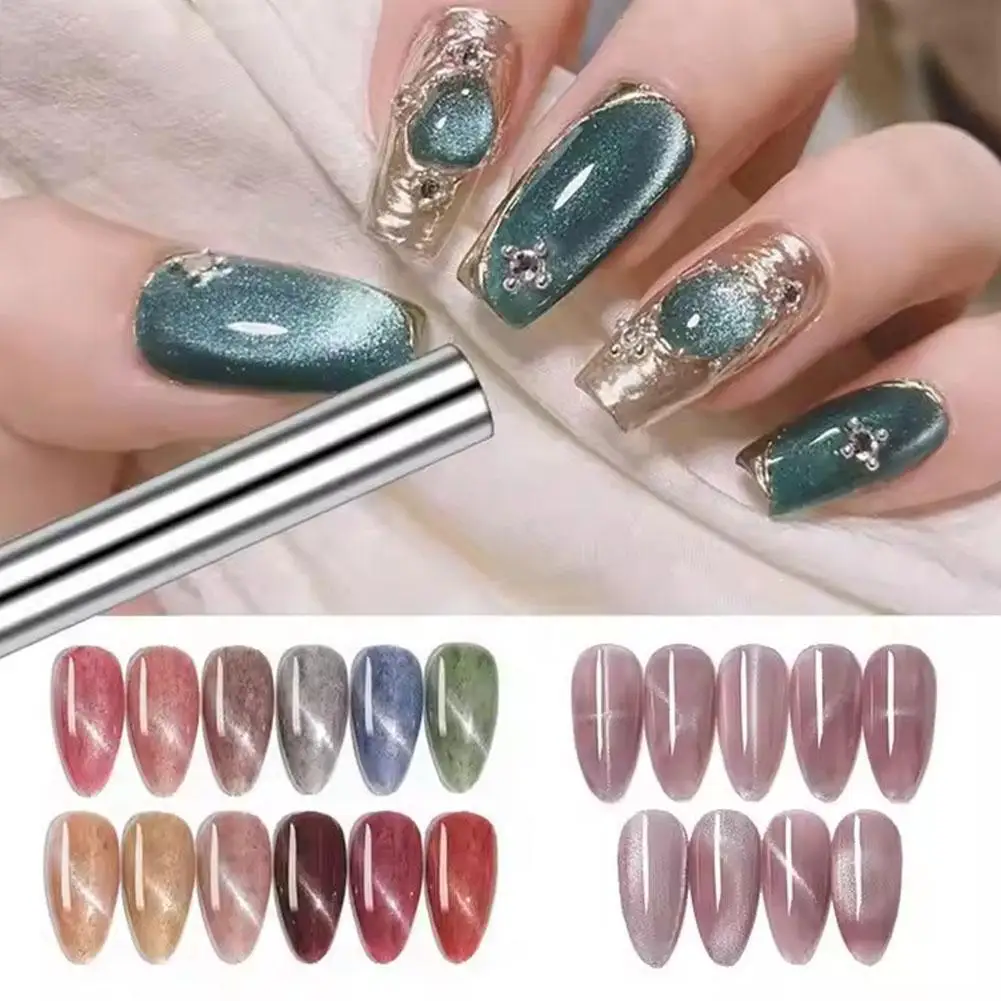 1PC Cat Eye Nail Magnetic Stick Cylindrical Magnet For Cat Eye UV Gel Polish Snowlight Glitter Effect Tools Manicure Design Tool