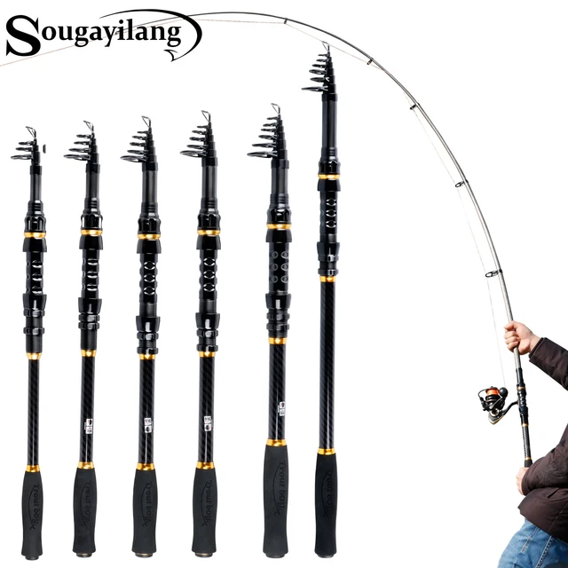 Sougayilang Telescopic Fishing Rod 1.8-2.7m Carbon Fiber 6-9 Sections Sea Fishing  Rod Surf Feeder for Freshwater Saltwater Rod - AliExpress