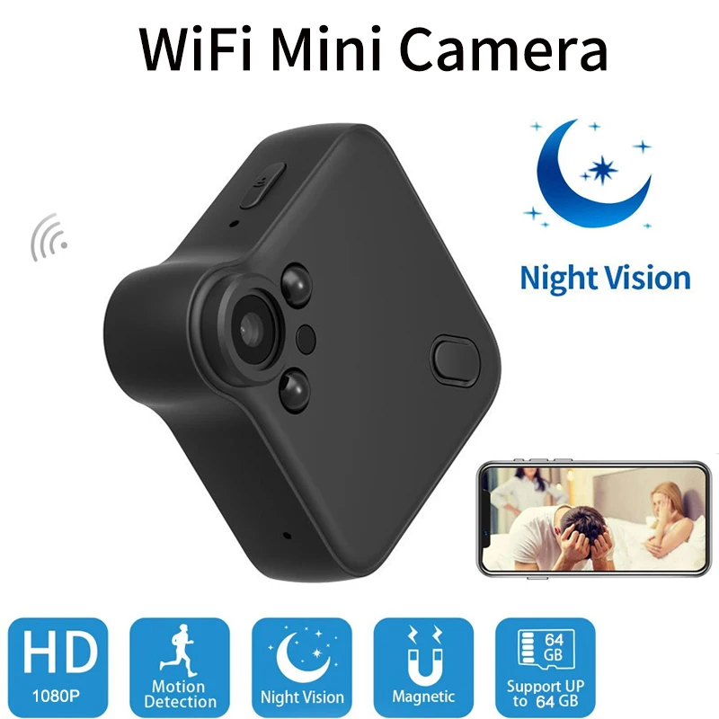 

Mini IP Camera Smallest Wireless WiFi Cam HD 1080P Remote Portable Security CCTV Nanny Baby Phone APP Room DV DVR Monitor