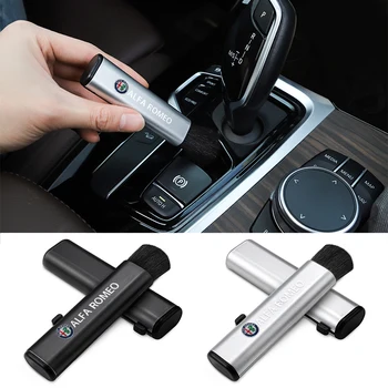 Spazzola Morbida Retrattile per Pulizia Auto, Strumento Antipolvere per Copricerchi, per Alfa Romeo 159 156 Giulia Giulietta MiTo 147 Stelvio Junior Brera
